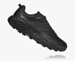 Hoka One One Men's Speedgoat 4 GORE-TEX Trail Shoes Black/Grey Clearance Canada [MAQNV-1596]